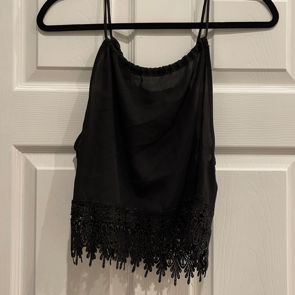 Urban outfitters lace trim top